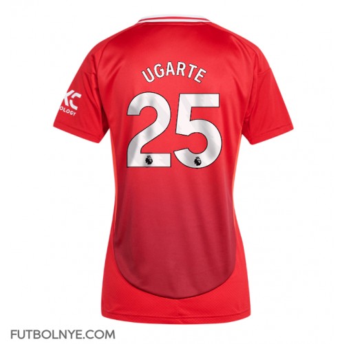 Camiseta Manchester United Manuel Ugarte #25 Primera Equipación para mujer 2024-25 manga corta